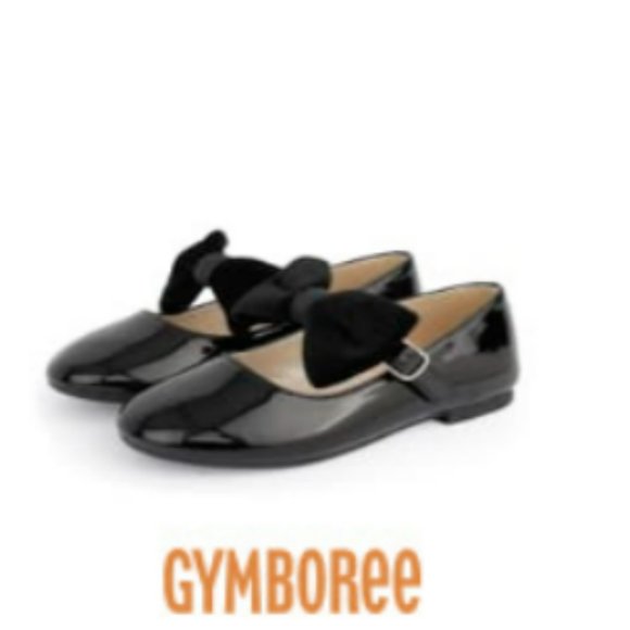 Gymboree Toddler Girl's Black Patent Ballet Flats with Velvet Bow Size 8 - Picture 6 of 9